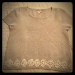 Cute J. Crew Sweater w/lace Detail